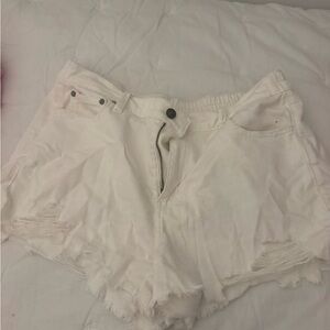 Aerie White Jean Shorts